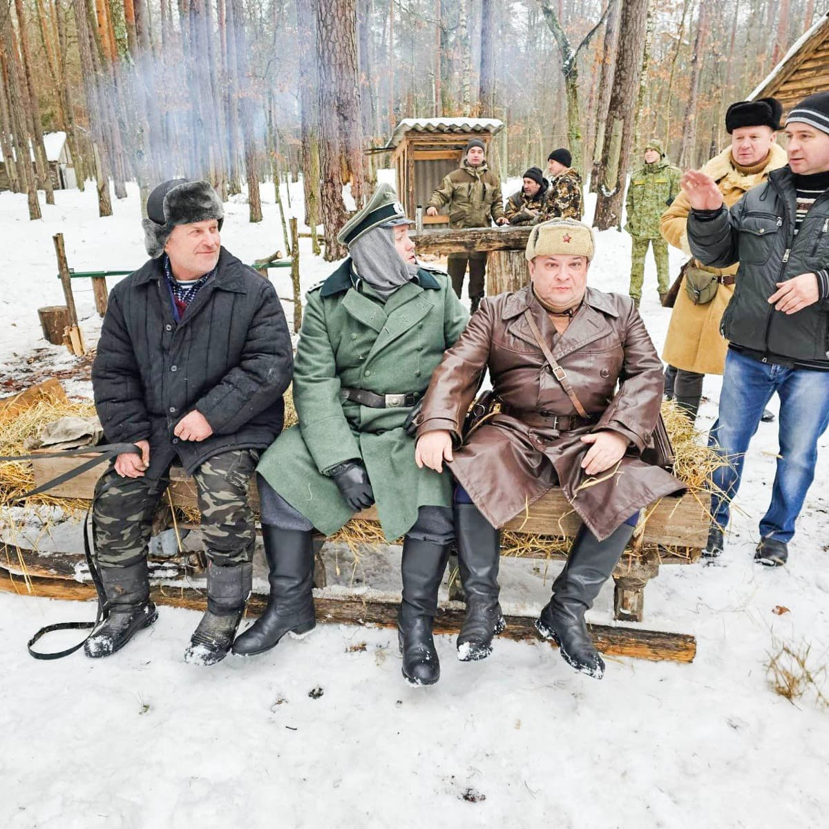 Фотофакт. На Пинщине продолжаются съемки фильма про партизан Василия Коржа  — PINSKNEWS.BY